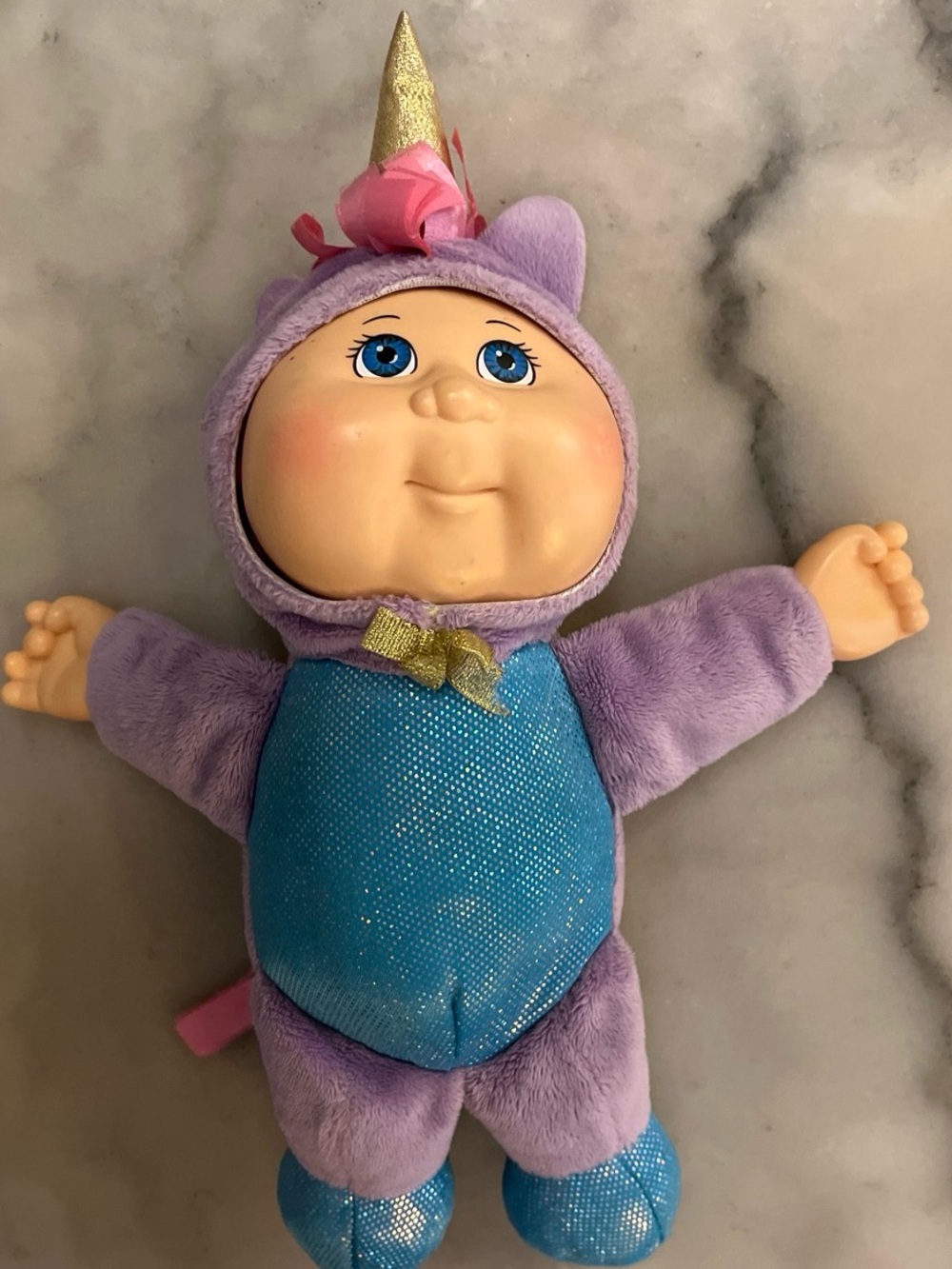 Plush Unicorn Baby Doll - Purple and Blue Cuddle Toy